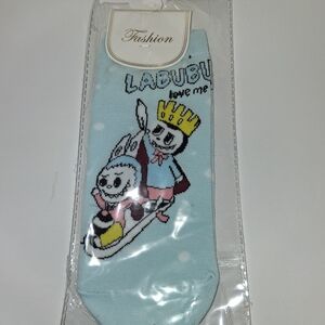 Blue Graphic Ankle Socks